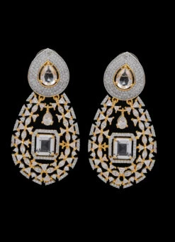 Silver Plated Stones Alloy Danglers Party Wear -C Bazaar Shop silver plated stones alloy danglers erjrurea2349 b