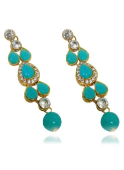 Sky Blue Alloy Danglers Earrings After Six Wear 5 Sky Blue Alloy Danglers Earrings After Six Wear -C Bazaar Shop sky blue alloy danglers earrings ermvd10821 b