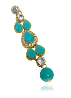 Sky Blue Alloy Danglers Earrings After Six Wear