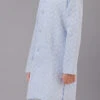 Sky Blue Cotton Silk Embroidery Kurta Pyjama Party Wear