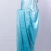 Sky Blue Pure Satin Saree Party Wear