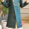 Teal Green Art Silk Embroidered Classic Sherwani Wedding Wear