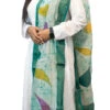 Teal Green With White Art Silk Dupatta Festive Wear