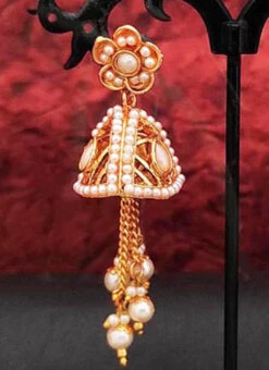 Traditional Jhumka Long Chain Beads Festive Wear