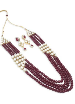 Tri Colored Necklace Set Party Wear -C Bazaar Shop tri colored necklace set jysmvn10119 b
