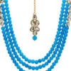Tri Coloured Necklace Set Party Wear