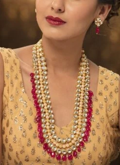 Tricolor Necklace Set Wedding Wear 5 Tricolor Necklace Set Wedding Wear -C Bazaar Shop tricolor necklace set jysmnikm500 b