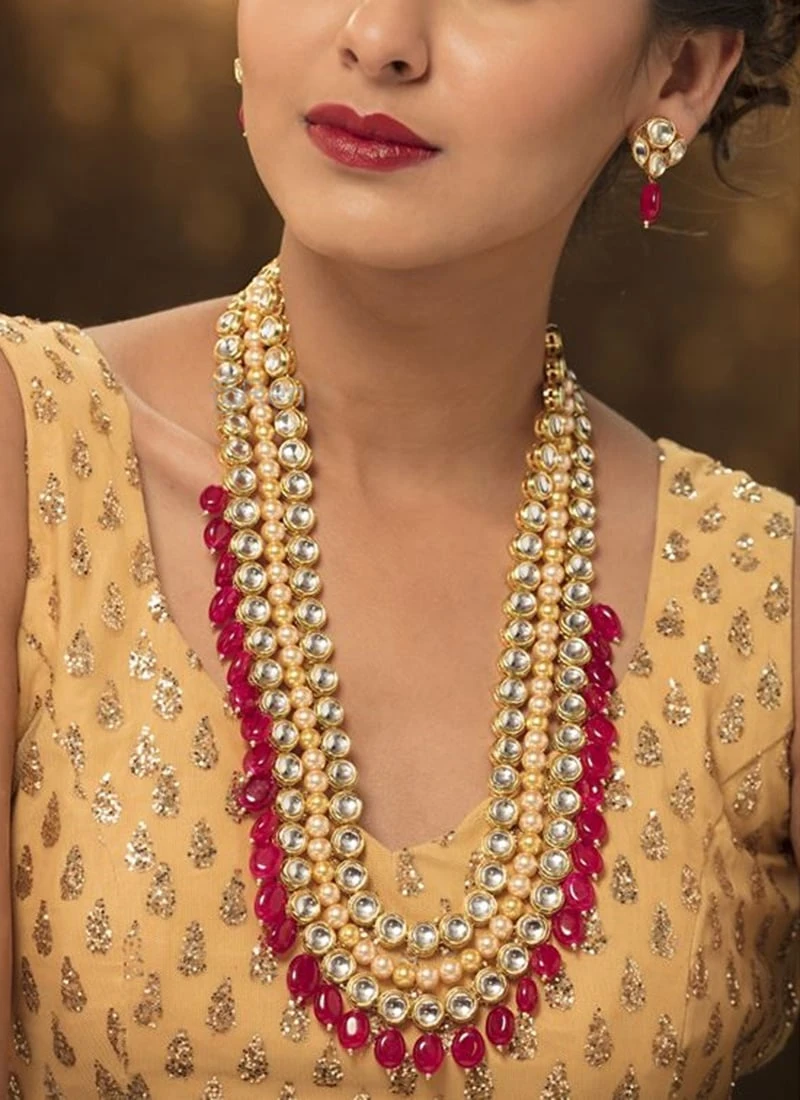 Tricolor Necklace Set Wedding Wear 3 Tricolor Necklace Set Wedding Wear - Image 3