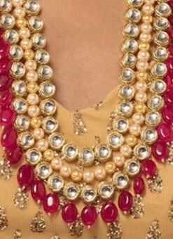 Tricolor Necklace Set Wedding Wear