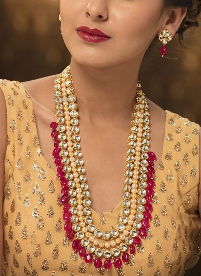 Tricolor Necklace Set Wedding Wear 2 Tricolor Necklace Set Wedding Wear - Image 2