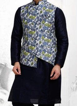 Tricolor Printed Nehru Jacket