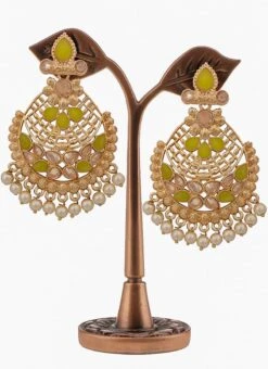 Tricolored Dangler Earrings Festive Wear -C Bazaar Shop tricolored dangler earrings ermpf9915 b