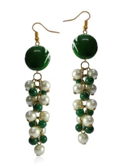 Tricolored Dangler Earrings After Six Wear -C Bazaar Shop tricolored dangler earrings ermvn10417 b