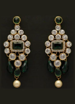 Tricolored Danglers Earrings Party Wear -C Bazaar Shop tricolored danglers earrings ermvn10397 b