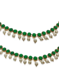 Tricolored Designer Anklets Festive Wear