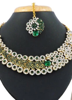 Tricolored Designer Necklace Set Party Wear