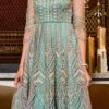 Turquoise Net Anarkali Suit Party Wear Party Wear