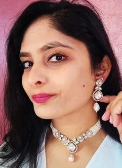 Victoria Pearl Gold Plated Necklace Set Party Wear -C Bazaar Shop victoria pearl gold plated necklace set jyddrj112022h b