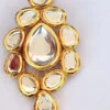 White Alloy Kundan Danglers Party Wear