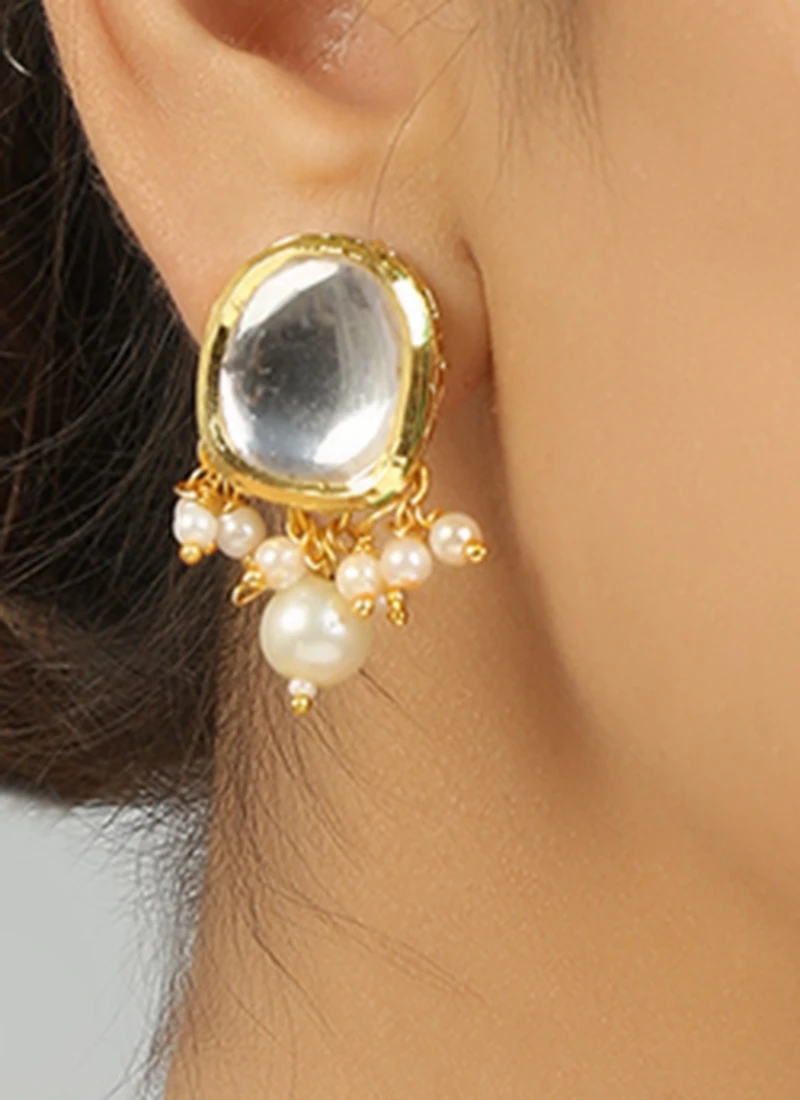 White Alloy Kundan Necklace Wedding Wear 1 White Alloy Kundan Necklace Wedding Wear