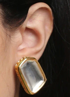 White Alloy Studs Party Wear -C Bazaar Shop white alloy studs erjsrra40454 b