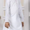 White Cotton Embroidery Kurta Pyjama Party Wear