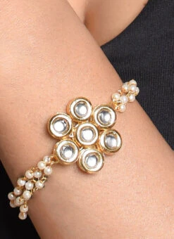 White Designer Bracelet Party Wear