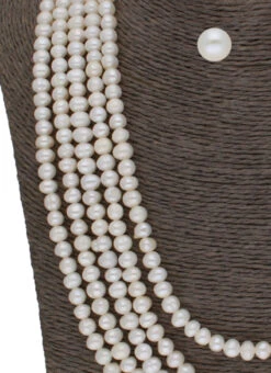 White Five Layered Necklace Set Party Wear