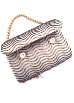 White Georgette Designer Clutch