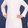 White Georgette Embroidered Boys Kurta Pyjama