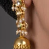 White Jhumka Earrings Party Wear