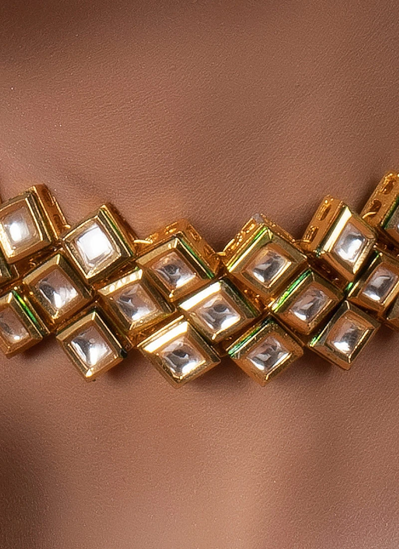 White Kundan Choker Set Party Wear 1 White Kundan Choker Set Party Wear