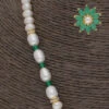 White N Green Designer Necklace Set Party Wear