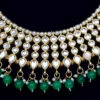 White N Green Necklace Set Wedding Wear