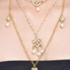 White Necklace Set With Choker Party Wear