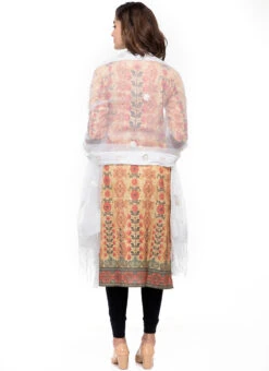 White Organza Cotton Gota Patti Work Dupatta Festive Wear -C Bazaar Shop white organza cotton gota patti work dupatta dpdmfmfd034 b