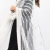 White Organza Cotton Mirror Embroidery Dupatta Work Wear