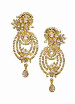 White Oval Drop Dangler Party Wear -C Bazaar Shop white oval drop dangler erddrj9676h b