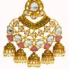 White Pink Designer Dangler Party Wear