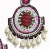 White Pink Fashion Danglers Party Wear