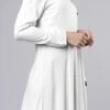 White Rayon Kurta Straight Pant Set Work Wear