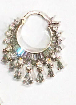 White Stone Dangler Party Wear