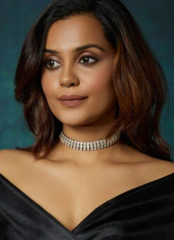 White Stone Designer Choker Set Party Wear -C Bazaar Shop white stone designer choker set jydmf1854 b