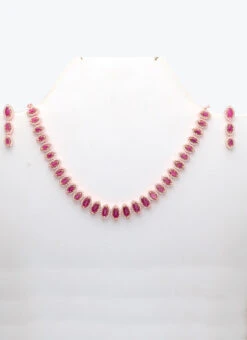 Wine Alloy StoneNecklace Party Wear -C Bazaar Shop wine alloy stonenecklace jynsjde1600 b