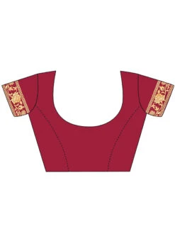 Woven Work Maroon Color Banarasi Silk Saree Festive Wear -C Bazaar Shop woven work maroon color banarasi silk saree sasstsktsprw48039c b