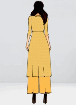 Yellow Embroidered Kurta N Palazzo Set Festive Wear