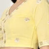 Yellow Georgette Embroidered Blouse Festive Wear