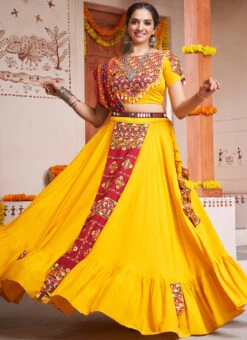 Yellow Viscose Kutch Work Chaniya Choli Festive Wear 6 Yellow Viscose Kutch Work Chaniya Choli Festive Wear -C Bazaar Shop yellow viscose kutch work chaniya choli ghsacw8922 u