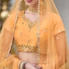 Yellow Wedding Shantoon Umbrella Lehenga Wedding Wear