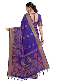 Zari Royal Blue Kanjeevaram Silk Saree Festive Wear 7 Zari Royal Blue Kanjeevaram Silk Saree Festive Wear -C Bazaar Shop zari royal blue kanjeevaram silk saree sadsf6850 b